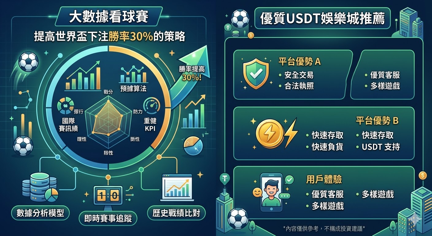 大數據看球賽：世界盃下注勝率提高30%的策略，以及優質USDT娛樂城推薦