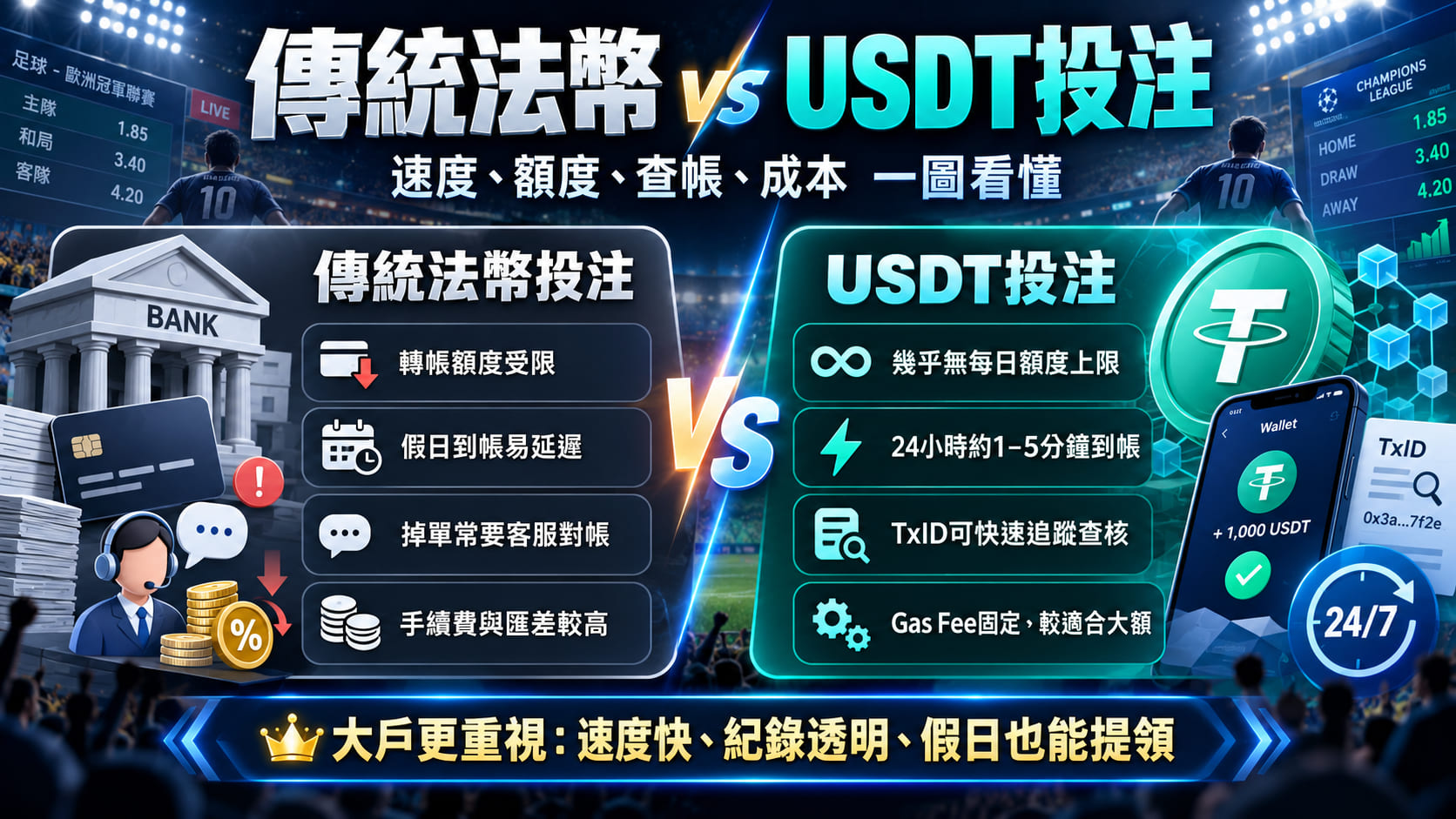 USDT 體育投注不只看賠率，交易方式與結算規則同樣值得了解。